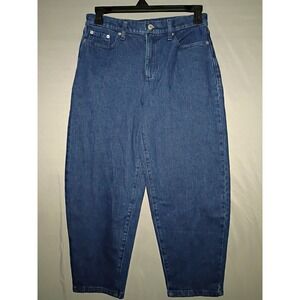 NWT Banana Republic High Rise Barrel Jean Petite 29/8 Blue Denim